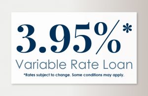 3.95% variable rate loan